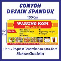Gambar Spanduk Sepanduk Banner Baner Bener Plang Promosi Usaha Warung Warteg Warkop Makan Makanan Nasi Campur Lauk Pauk Kopi Susu Es Rujak Gorengan Mi Mie Rebus Ukuran 100x50cm Satu 1 M Meter Free Gratis Desain Landscape Pojok Kreatif Dekorasi Luar ruangan dari Toko Pojok Kreatif undefined 2 Tokopedia