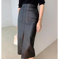 Gambar VANYA - Rok Mini Pensil Split Depan Tengah Aksen Saku Besar Samping - HITAM, S dari MADANI.OFF undefined 5 Tokopedia