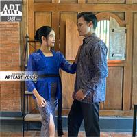 Gambar NIRMALA Couple Set Baju Kondangan Pasangan Terbaru Elegan Model Kebaya Kutu Baru Kemeja Full Furing Adem Kekinian - Biru, M - One Size dari Arteast Yours_NEW undefined 2 Tokopedia