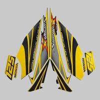 Gambar Striping honda supra x 125 d 2007 2008 hitam kuning list body standar model original berkualitas terbaik Barokah Sticker - As picture show dari Barokah Striping undefined 5 Tokopedia