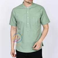 Gambar Baju Koko Pria 5 warna SIZE Normal Kain Katun Panjang  Kuning  Pendek  Nyaman  Muslim  Tebal  Motif  Tangan  Hitam Biru Dewasa Merah Hijau Navy - PUTIH, S dari BIN'S ORIGINAL undefined 4 Tokopedia