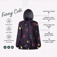 Gambar JUMBO XXXL dan XXXXL jaket parka wanita motif FullPrinting Parasut premium Bandung Fit Kerja Outdoor Panjang baju hangat Atasan Kotak - grey monstera, 4L dari FashionStore com undefined 1 Tokopedia