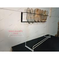 Gambar Rak Sepatu Sandal TEMPEL DINDING MULTIPUNGSI Besi - HITAM, 42cm dari dudutyuks undefined 2 Tokopedia