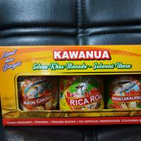 Gambar Kawanua Paket Abon Ikan Cakalang dan Rica Roa  - ( Oleh - Oleh / Jajanan / Cemilan / Makanan Khas Manado / Minahasa RICA/SAMBAL ROA dan ABON CAKALANG PEDAS DAN MANIS Asli khas Manado. dari ManCity Khas Manado undefined 1 Tokopedia