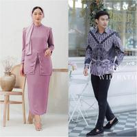 Gambar Eliza Couple Baju Kurung Melayu Setelan Baju Kondangan Polos Payet Atasan Motif - MARUN HN, COUPLE M dari Raaihan Fashion undefined 3 Tokopedia