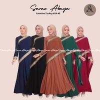 Gambar Sarae Abaya Yasmine Turkey #SA-40 Sari India Bordir Gold Payet Mewah Abaya Lebaran Gamis Muslim Dress Pesta Turki Arab Wanita Hitam Maxi - Navy, XXL dari Sarae Abaya_NEW undefined 1 Tokopedia