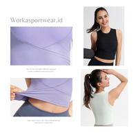 Gambar BRELLE TANKTOP - TANKTOP YOGA - SLEEVELESS TOP - ATASAN OLAHRAGA WANITA dari workasportwear undefined 2 Tokopedia