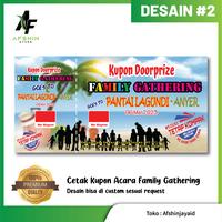 Gambar Kupon Acara Family Gathering halal bihalal untuk Doorprize Pembagian Souvenir Baju Fotobooth isi 100 Lembar Desain Bisa di custom Kartu Kertas Card - HVS dari AfshinJaya undefined 3 Tokopedia