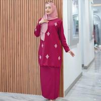 Gambar one set bordir kurng melayu miranda fashion muslimah wanita terbaru terlaris cod Katun Toyobo Baju Kulot Celana Kerudung Panjang Tunik Melar Atasan Setelan Bawahan - maron, m dari Elvrist.id undefined 1 Tokopedia