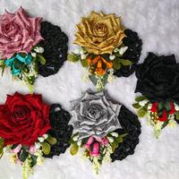 Gambar Harnet Bunga Jaquart Handmade - Maroon dari Kak Neng Craft II undefined 2 Tokopedia