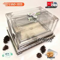 Gambar (Satuan/Ecer) Kotak Seserahan Pernikahan Frame Fiber Tutup Mika Hias - Frame Silver, 3 Box ukuran L M S dari Romeo Jr undefined 5 Tokopedia