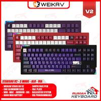 Gambar WEIKAV STARS80 V2 - TKL - Aluminum - Gasket - South Face RGB - QMK - VIA - Full Keyboard - Mechanical Keyboard - BLACK PURPLE dari Rumah Keyboard undefined 1 Tokopedia