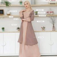 Gambar KEKE ARAVANYA SERIES LATTE SARIMBIT KELUARGA BAJU COUPLE AYAH IBU & ANAK - Latte, Gamis Dewasa, XS dari Teras Keke Sumenep undefined 2 Tokopedia