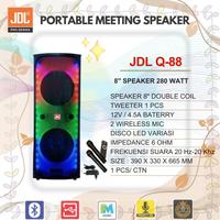 Gambar Grosir Speaker portable wireless JDL Q 88 original double 8 inch Box kayu Q88 dari Fan Audio Jaya undefined 1 Tokopedia