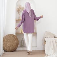 Gambar Wulfi Atasan Kemeja Boxy Shirt Lilac Untuk Kasual Kerja Kantor Lengan Panjang - Ukuran No 1 S-M dari Wulfi Modest undefined 4 Tokopedia