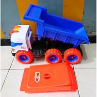 Gambar BISA COD!! MAINAN MOBIL TRUK TRONTON PENGANGKUT PASIR BESAR/MAINAN TRUCK TTD TURBO BISA DI DUDUKI UKURAN JUMBO - Tronton biru dari omahlampuunik undefined 5 Tokopedia
