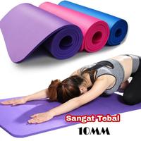 Gambar Matras Yoga 10MM TEBAL Senam Alas Olahraga pilates gym fitness meditasi aerobik plank kebugaran MAT - pink tebal dari RATU SERBA GROSIR undefined 1 Tokopedia