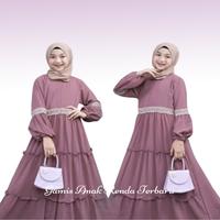 Gambar Gamis Anak Renda Model Susun Bahan Ceruti Armani Baju Perempuan Muslim Anak Terkini Dan Terbaru 2024 Cantik Kombinasi Serut Dress Syari - PUTIH, L dari dnstore611 undefined 1 Tokopedia