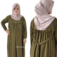 Gambar Gamis Adila Crincle ( M - XXL) Muat Untuk Kecil Sampai Jumbo dari toko sodara undefined 5 Tokopedia