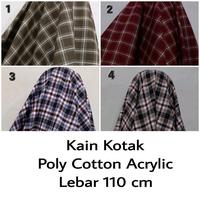 Gambar Kain Kotak Semi Wool Poly Cotton Acrylic Lebar 110 cm Harga Per 50 cm Motif Kotak Warna Biru Coklat Merah & Coklat Tua Cocok Untuk Seragam Sekolah Kantor Celana Wanita - Coklat-Krem dari ANBC STORE undefined 1 Tokopedia