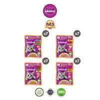 Gambar Whiskas Tasty Mix Gravy Makanan Kucing Basah Pouch 70 gr - Isi 7 - Chicken Tuna Carrot dari Whiskas Indonesia undefined 1 Tokopedia
