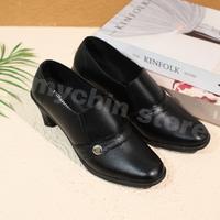 Gambar Sepatu Formal Wanita Pantofel Terbaru Bahan Sintetis Pilihan Hak 7 cm - HITAM, 37 dari Mychin store undefined 2 Tokopedia