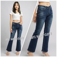 Gambar LY Celana Jeans Cutbray Whisker Motif Cakar Softjeans Stretch Tebal Kancing Nyaman Retro Panjang Wanita Variasi Hitam Biru Denim - Biru Tua, 27 dari ANTI MAHAL CLOTH_NEW undefined 5 Tokopedia