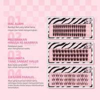 Gambar 3 Baris Bulu Mata Palsu Premium Tanam Natural Eyelash Extension individual  lash bulu  mata  3d  premium bulu  mata  lem  1  paket bulu  mata  tebal bulu  mata  douyin douyin  eyelashes - 1 dari Siusiu Official Store undefined 4 Tokopedia