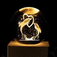 Gambar Kirei Gallery - Lampu buat kamar tidur Lampu Hias 3D LED lampu hias kamar tidur Hadiah spesial lampu malam bulan bola kristal - Bear dari Kirei Gallery undefined 5 Tokopedia