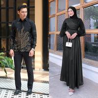 Gambar YAYA KEBAYA - Batik Couple Modern Dress Kondangan Melody Brukat Tulle Payet Mix Batik Katun Prima M L XL Lengan Panjang Baju Couple Pasangan Gamis Brukat Kekinian lebaran sagegreen - BLACK, GAMIS WANITA SAJA dari Yaya Kebaya undefined 3 Tokopedia