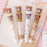 Gambar BISA COD S6271 Pulpen Karakter Beruang Lucu /  Bulpen Karakter Teddy Lucu 10 Warna Tinta Stationery Biru Hijau Hitam Merah Pena Pink Kuning Ungu Bolpoin - Coklat Coklat dari Harga Pabrik undefined 1 Tokopedia