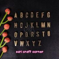 Gambar Charm Huruf Alfabet Abjad - Alphabet Letter Slide Charm Antique Bronze - Bronze, A dari Sari Craft Corner undefined 3 Tokopedia