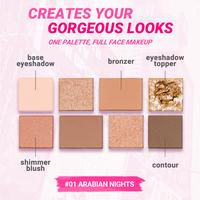 Gambar [BPOM] DAZZLE ME The World Traveler Eyeshadow Palette Matte Satin Glitter High Pigment Long Lasting Smooth Powder All In 1 Eyeshadow Pallete - 02 California Dreams dari DAZZLE ME Indonesia undefined 5 Tokopedia