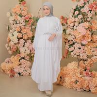 Gambar Lidia Baju Kaftan putih Wanita Terbaru  | Baju Gamis Kaftan hitam Elegan Mewah | gamis Kaftan Kondangan - Anaya Maroon dari Grosir Online Murah. undefined 3 Tokopedia