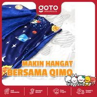 Gambar Goto Qimo Blanket Selimut Bayi Anak Polos Motif Lembut Hangat - DINO NAVY dari Goto.Indonesia undefined 4 Tokopedia