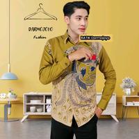 Gambar Kemeja Pria Lengan Panjang Batik Darmojoyo Motif Andara Warna Lemon Lime Bahan Katun Premium Variasi Nyaman Baju Slim Fit Hem Cowok - S dari Batik Darmojoyo_NEW undefined 1 Tokopedia