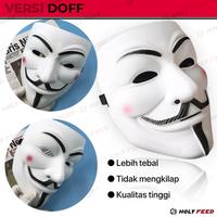 Gambar Topeng Hacker Topeng Vendetta Topeng ANONYMOUS COSPLAY - White - Putih - Putih dari holyfeed undefined 5 Tokopedia