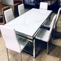 Gambar Meja Makan Marmer Rangka Stainless 6 Kursi dari Prima Mitra Furniture PTK undefined 1 Tokopedia