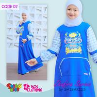Gambar ZHA10 Zhafira Series  Gamis Anak  Perempuan  Bahan Kaos , Lengan  Katun Jepang Merk SHIBAKIDS sablon  muslim  panjang baju  Lebaran  Wanita - S (1-2 tahun) dari Shibakids Shop undefined 3 Tokopedia