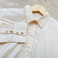 Gambar Bynissa-Zafia Shirt-Atasan-Blouse-Kemeja-Korean Style-Motif-Kondangan-Wisuda-Lamaran-Kampus-Ootd Hijab-Casual-Elegant-Santai-Remaja- Baju Lengan Panjang Wanita Kancing Muslim - White, A (S-M) dari By Nissakhoirina undefined 3 Tokopedia
