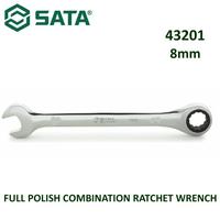 Gambar Kunci Ring Pas 8 mm 43201 Full Polish Comb. Ratchet Wrench Sata Tools dari SATATOOLS undefined 2 Tokopedia