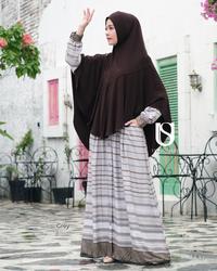 Gambar Gamis Pinang mom  & kid umma syari gamis rayon  gamis anak gamis couple dress motif muslim ibu baju keluarga Lebaran Sarimbit - Blue, M, MOM dari arbani.store undefined 3 Tokopedia