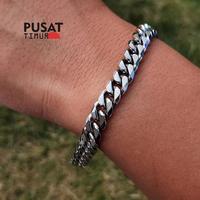 Gambar Gelang Besi Putih Tahan Karat Casual New Trendy Cuban Chain I PUSAT TIMUR - 6 mm dari Pusat Timur undefined 1 Tokopedia