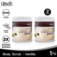 Gambar deviti COMBO 2 Moisture Body Scrub Vanillie 1 KG Extract Vanilla Lulur Cream Tanpa Bilas BPOM CMB02 Vitamin Niacinamide Mandi - Not Specified dari Good Spot Home undefined 1 Tokopedia