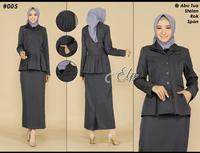 Gambar Seragam Baju Dinas Kerja Wanita ASN Krah Susun Abu Abu Tua set Rok Span Free Hijab Katun Blazer - Susun Rok Abu Tua, S dari bajukerjakita_NEW undefined 1 Tokopedia