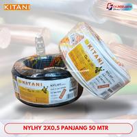 Gambar KITANI kabel serabut NYLHY 2X0,5 panjang 50 meter kabel listrik isi 2 terbuat dr tembaga murni standar SNI kabel untuk isntalasi listrik - hitam dari Indojaya Electric undefined 1 Tokopedia