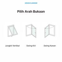 Gambar Jendela Casment Double Aluminium L 100 x T 120 - White, 3 inc polos dari Toko Juragan Aluminium undefined 3 Tokopedia