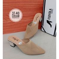 Gambar Sepatu Selop Sorong Hak Taju Rajut 5 cm dari ARD COLLECTION undefined 4 Tokopedia
