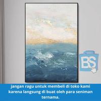 Gambar LUKISAN ABSTRAK LAUTAN BIRU DAN LANGIT EMAS DAN AWAN GAYA PALET BISA CUSTOM KAIN KANVAS TERBAIK MARSOTO CAT AKRILIK ORIGINAL ABSTRAK PALET - 120 X 60 + SPANRAM dari balestore.seller undefined 4 Tokopedia