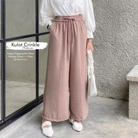 Gambar Celana Panjang Kulot Crinkle Wanita Karet AirFlow Abu Army - sage, L BB 51-65 Kg dari Berkah Shop Jepara undefined 3 Tokopedia